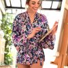 Lingerie De Nuit Antigel | Kimono Petales Aquarelle