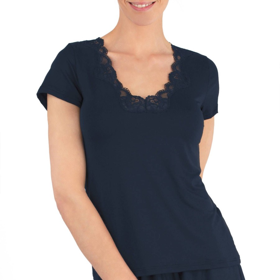 Lingerie De Nuit Antigel | T-Shirt Bleu Marine