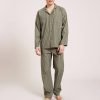 Homme Laurence Tavernier Pyjama Homme | Pyjama Homme En Coton Kaki