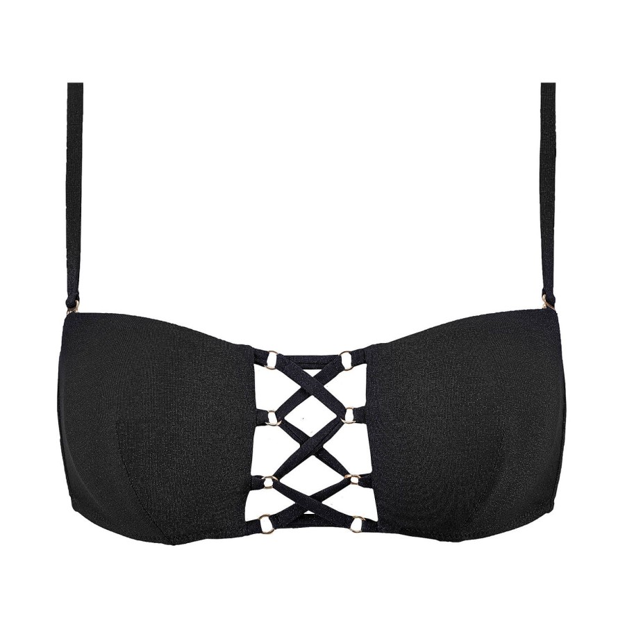 Maillots De Bain Aubade Bandeau | Haut De Maillot De Bain Bandeau Black Sand