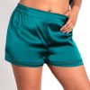 Lingerie De Nuit Chantelle | Short En Soie Oriental Green