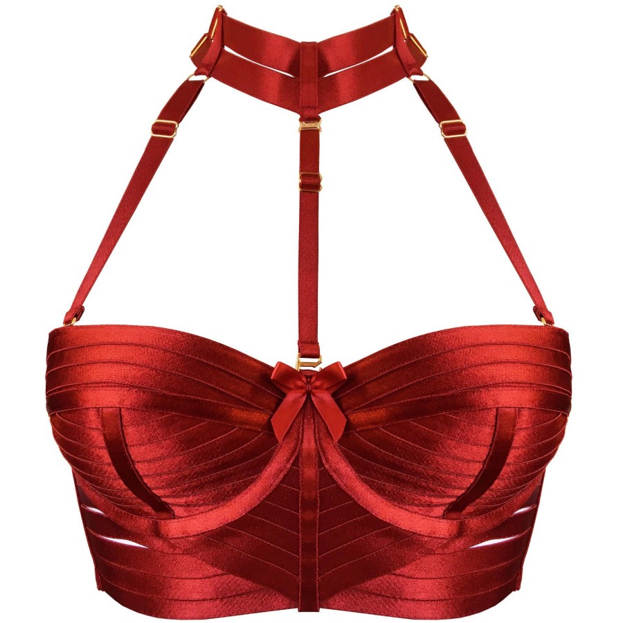 Soutiens-Gorge Bordelle | Soutien-Gorge Bustier Minerva Burnt Red