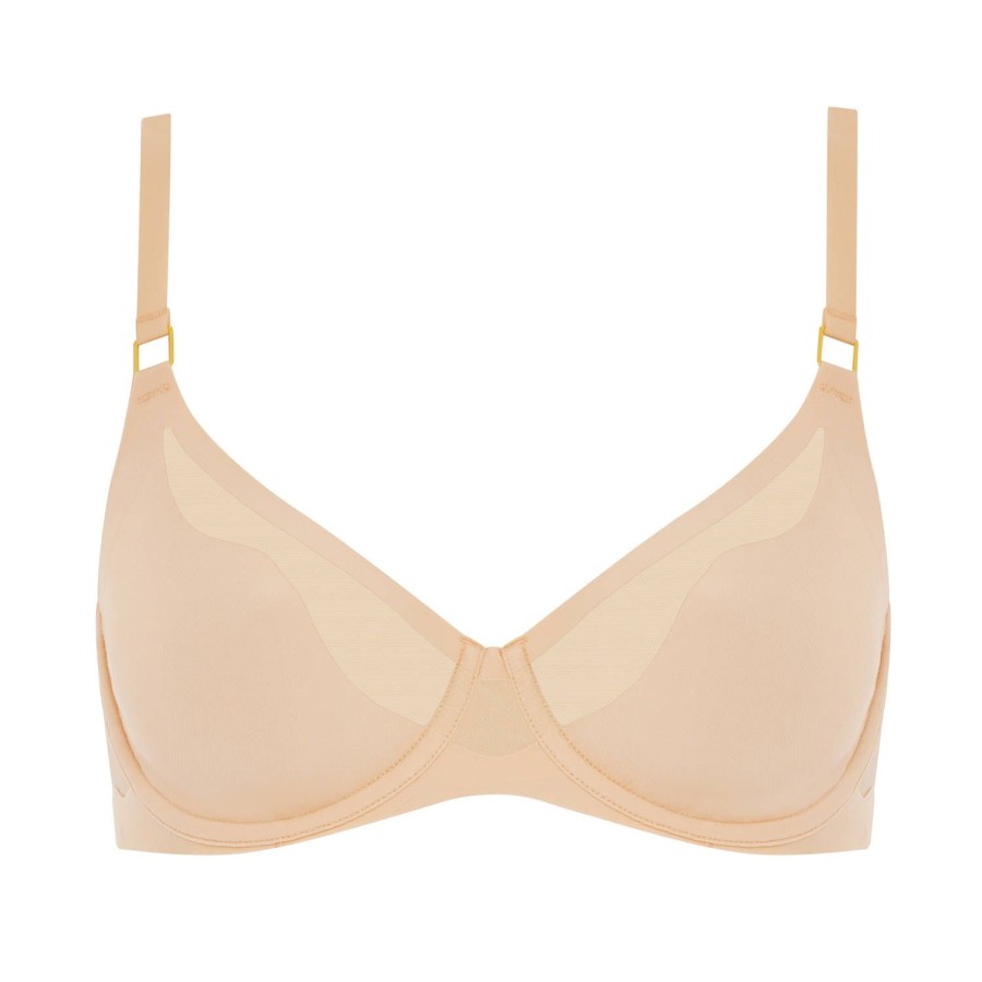 Soutiens-Gorge Chantelle | Soutien-Gorge Emboitant Invisible Beige Dore