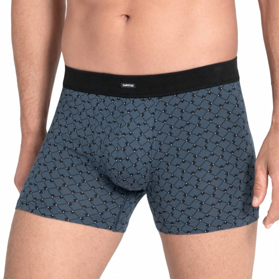 Homme Impetus Boxer Homme | Boxer Homme En Coton Et Modal Bleu