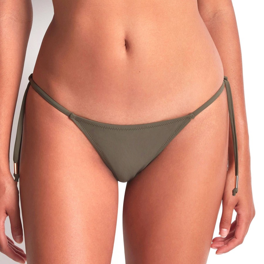 Maillots De Bain Aubade Bresilien / Tanga | Bas De Maillot De Bain Slip Mini-Coeur Kaki