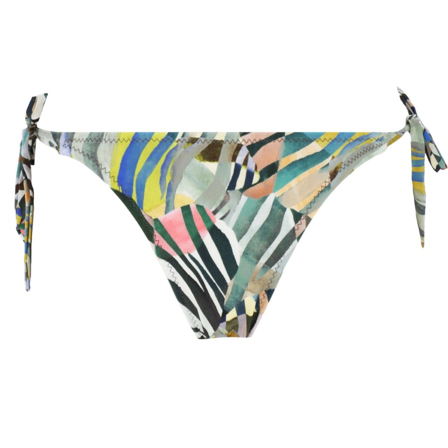 Maillots De Bain Pain de Sucre Bresilien / Tanga | Bas De Maillot De Bain Slip Noue Onyx Multicolore