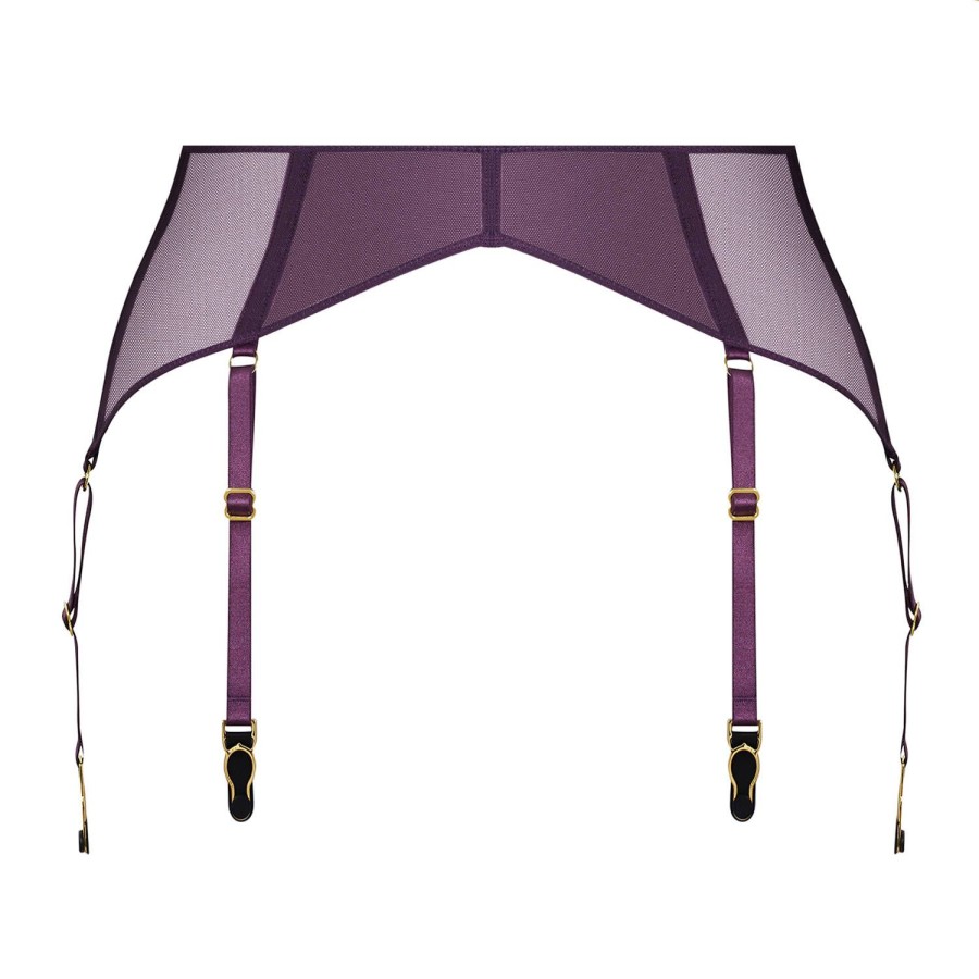 Lingerie Maison Close | Porte-Jarretelles 6 Attaches Orchidee Violette