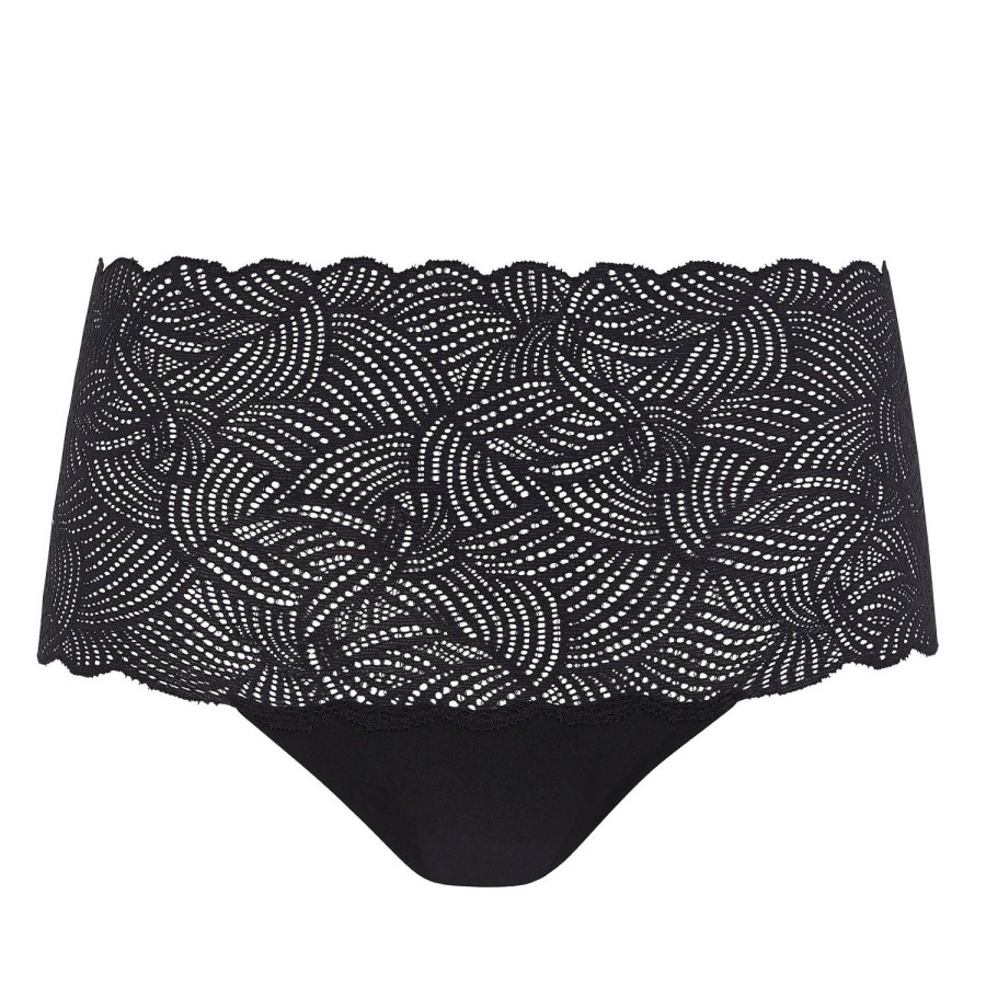 Culottes Chantelle | Culotte Haute Dentelle Invisible Noir