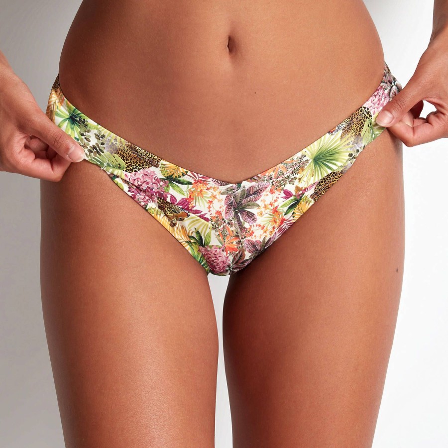 Maillots De Bain Aubade Bresilien / Tanga | Bas De Maillot De Bain Slip Mini-Coeur Tropical Light