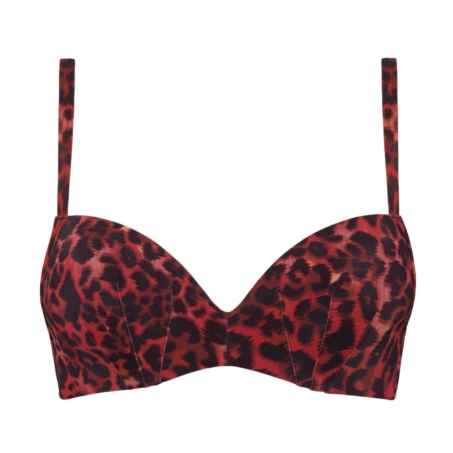 Maillots De Bain Marlies Dekkers Push-Up | Haut De Maillot De Bain Push-Up Noir/Rouge