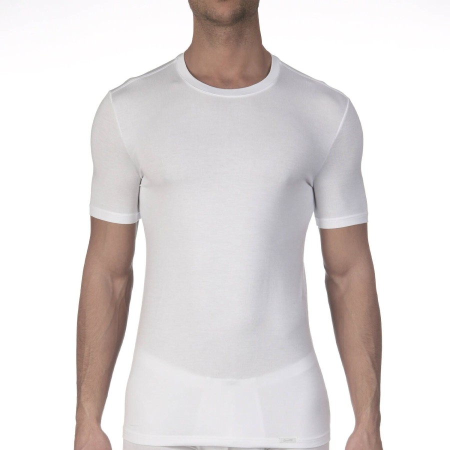 Homme Oscalito T-Shirt Et Debardeur Homme | T-Shirt Col Rond Homme Blanc