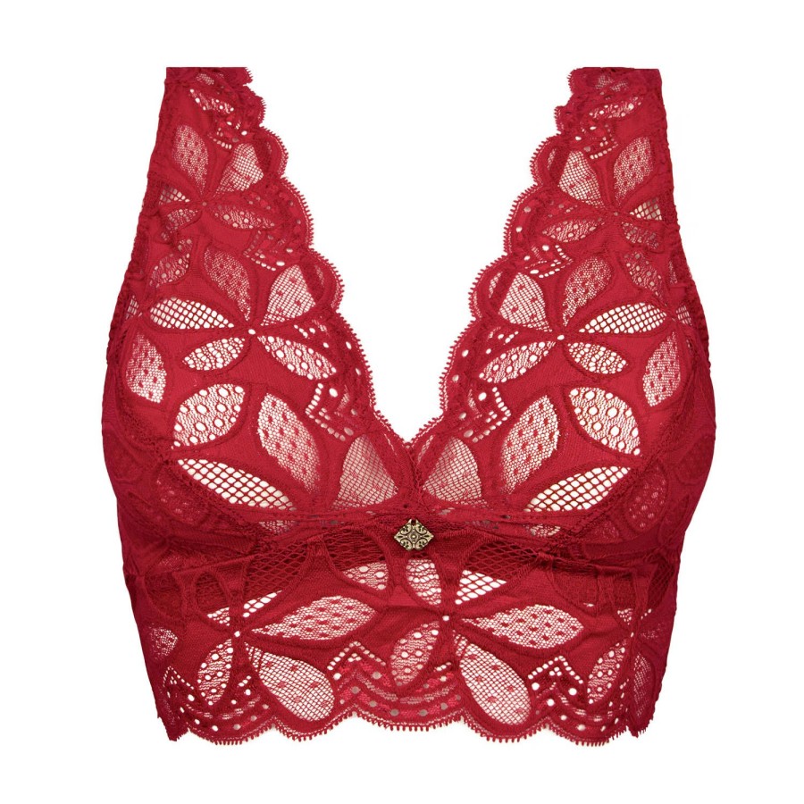 Soutiens-Gorge Antigel | Soutien-Gorge Brassiere En Dentelle Rouge