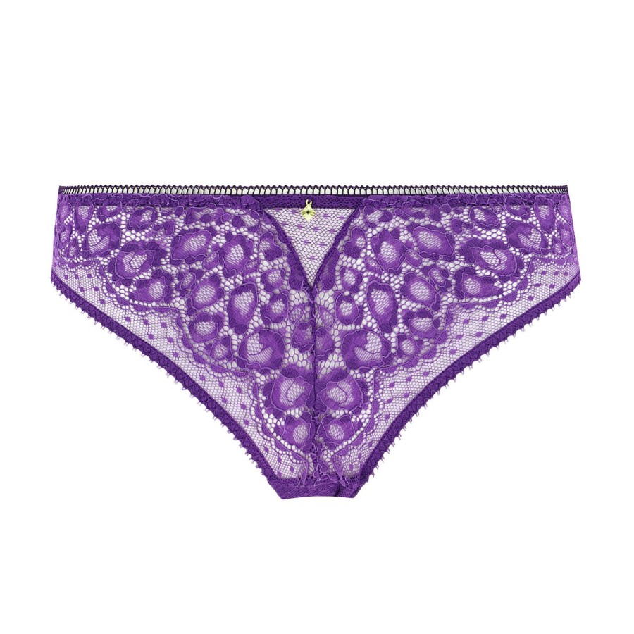 Culottes Aubade | Slip Bresilien En Dentelle Ultraviolet