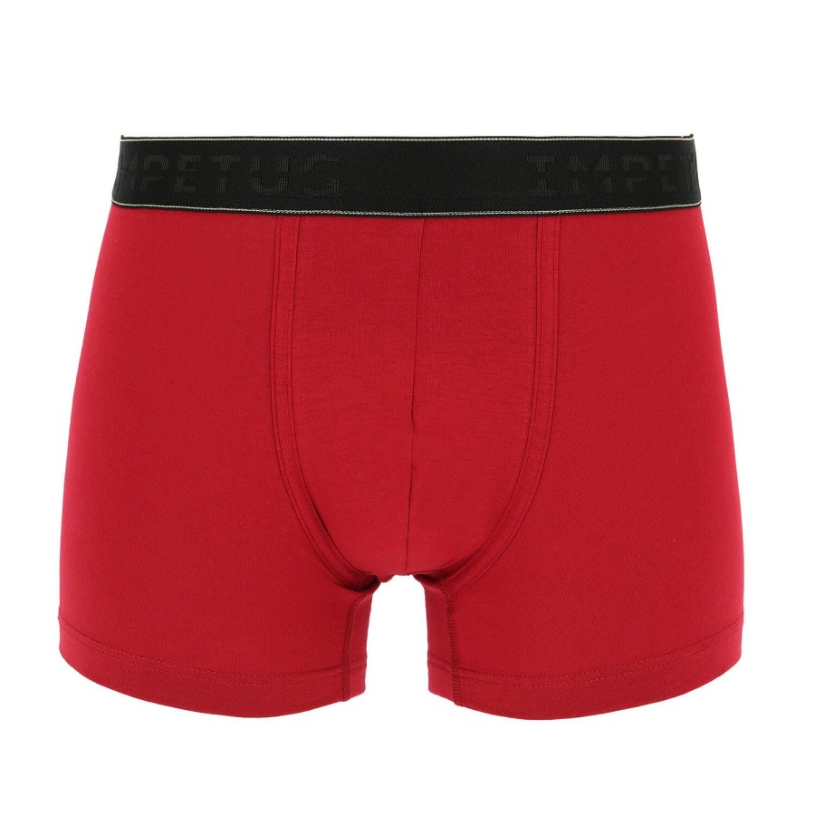 Homme Impetus Boxer Homme | Boxer Long Homme En Coton Et Modal Rouge