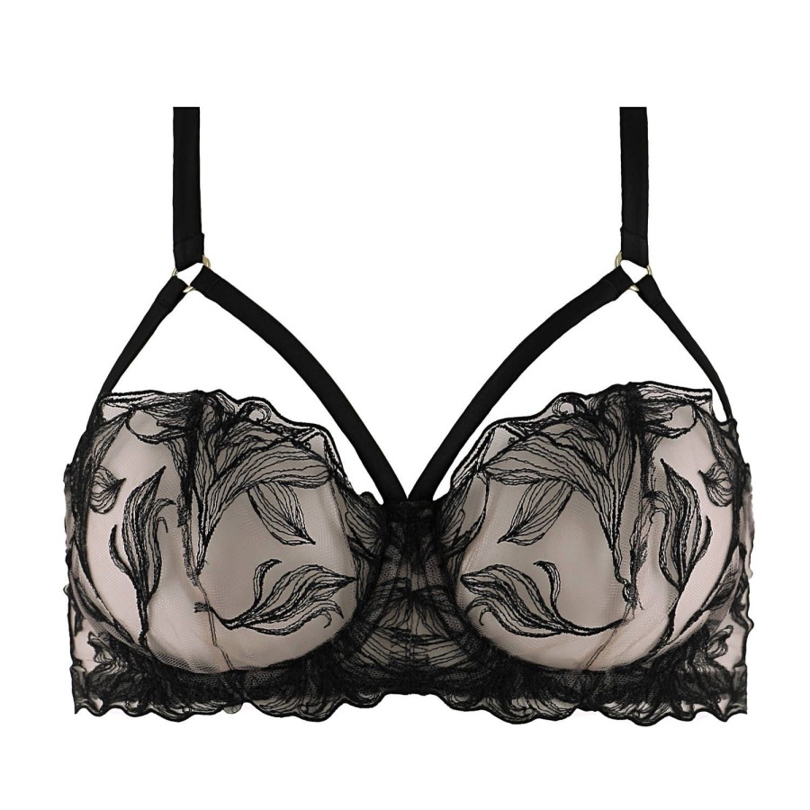 Soutiens-Gorge Fleur of England | Soutien-Gorge Balconnet Ouvert Noir