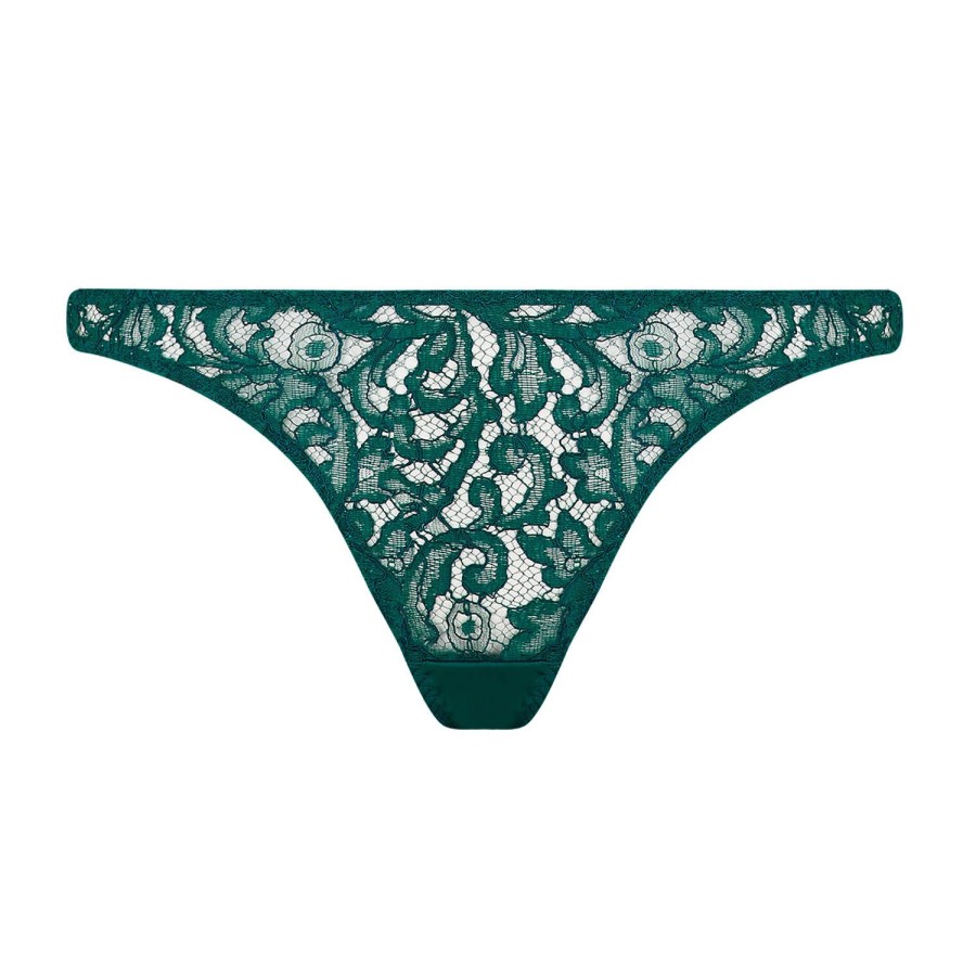 Culottes Coco de Mer | Slip Ouvrable En Dentelle Teal