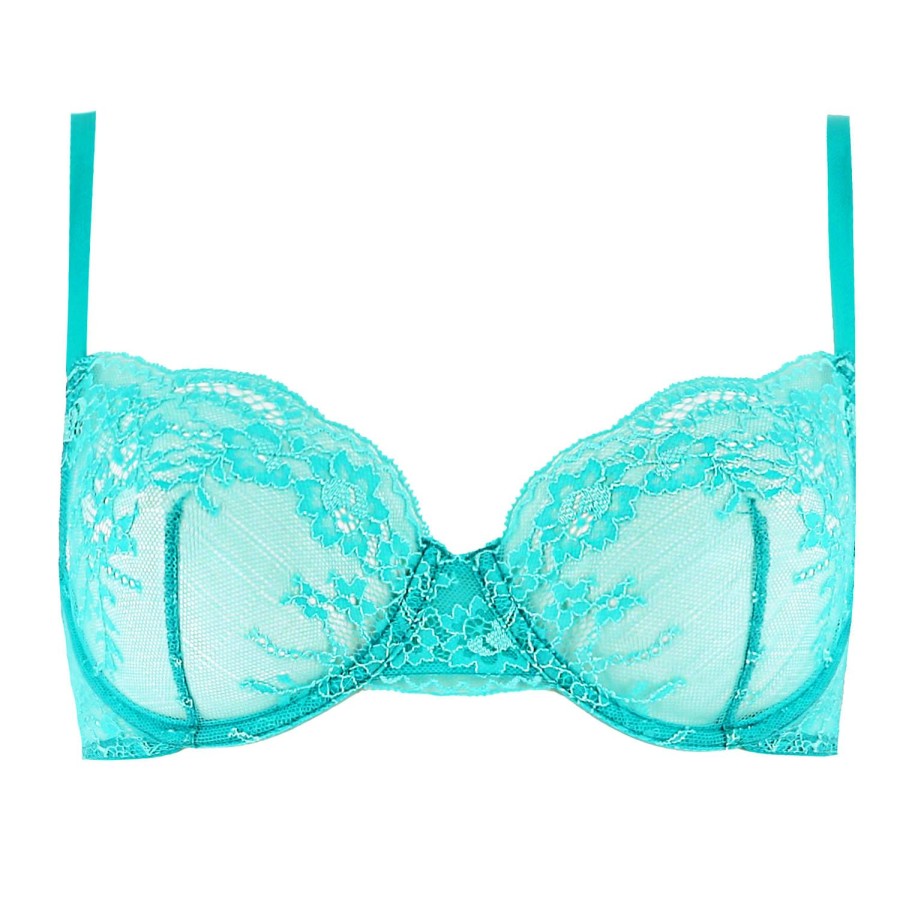 Soutiens-Gorge Ritratti Milano | Soutien-Gorge Balconnet En Dentelle Turchese