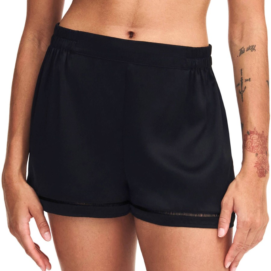 Lingerie De Nuit Chantelle | Short En Soie Noir