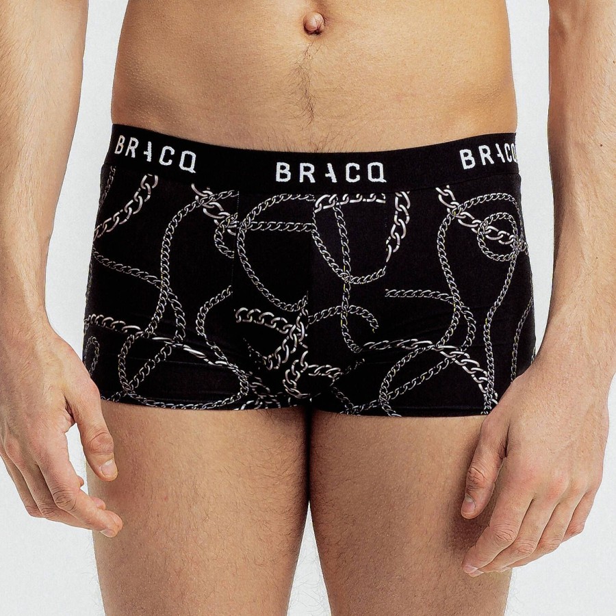 Homme Bracq Boxer Homme | Boxer Court Homme En Coton Noir