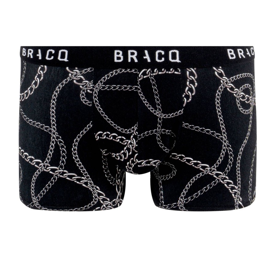 Homme Bracq Boxer Homme | Boxer Court Homme En Coton Noir