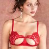 Soutiens-Gorge Coco de Mer | Soutien-Gorge Ouvert En Dentelle Rouge