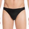 Homme HOM Slip Homme | Slip Taille Basse Homme En Coton Et Modal Noir