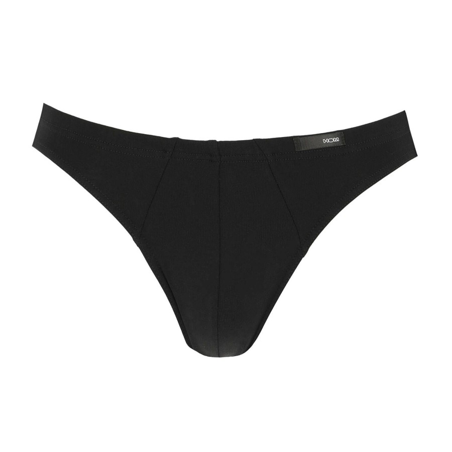 Homme HOM Slip Homme | Slip Taille Basse Homme En Coton Et Modal Noir