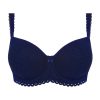 Soutiens-Gorge Antigel | Soutien-Gorge Coques Bonnets Profonds En Dentelle Tressage Marine