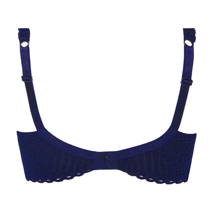 Soutiens-Gorge Antigel | Soutien-Gorge Coques Bonnets Profonds En Dentelle Tressage Marine