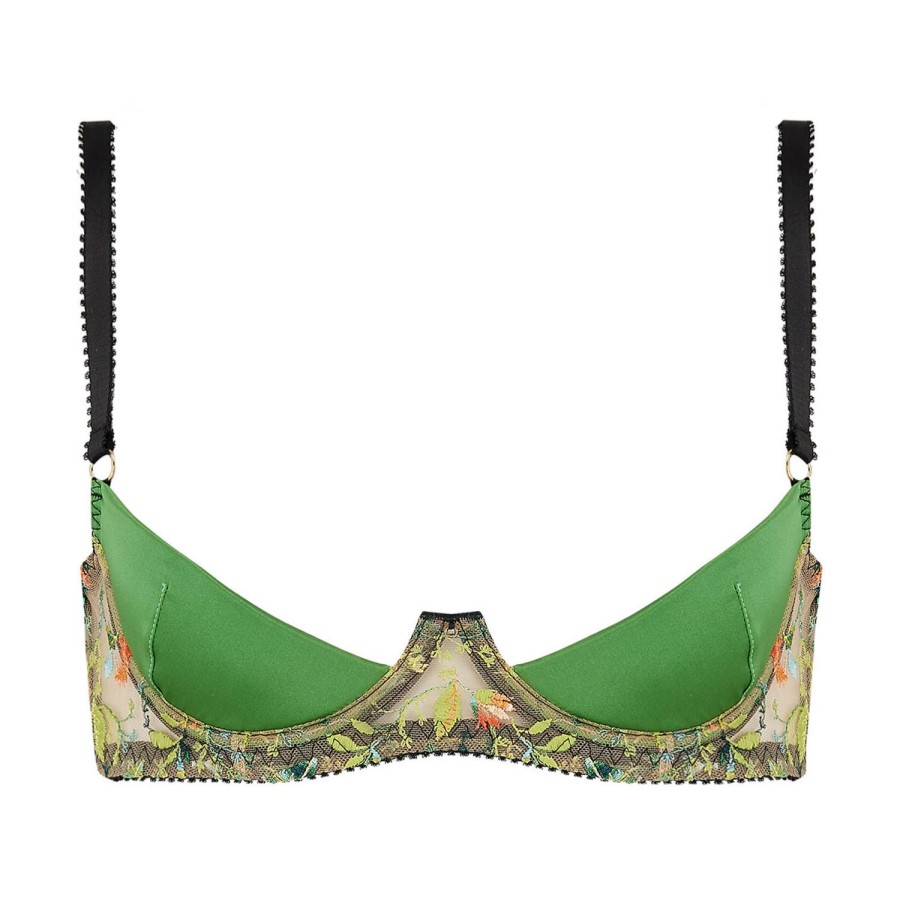 Soutiens-Gorge Edge o' Beyond | Soutien-Gorge Ouvert Vert Floral