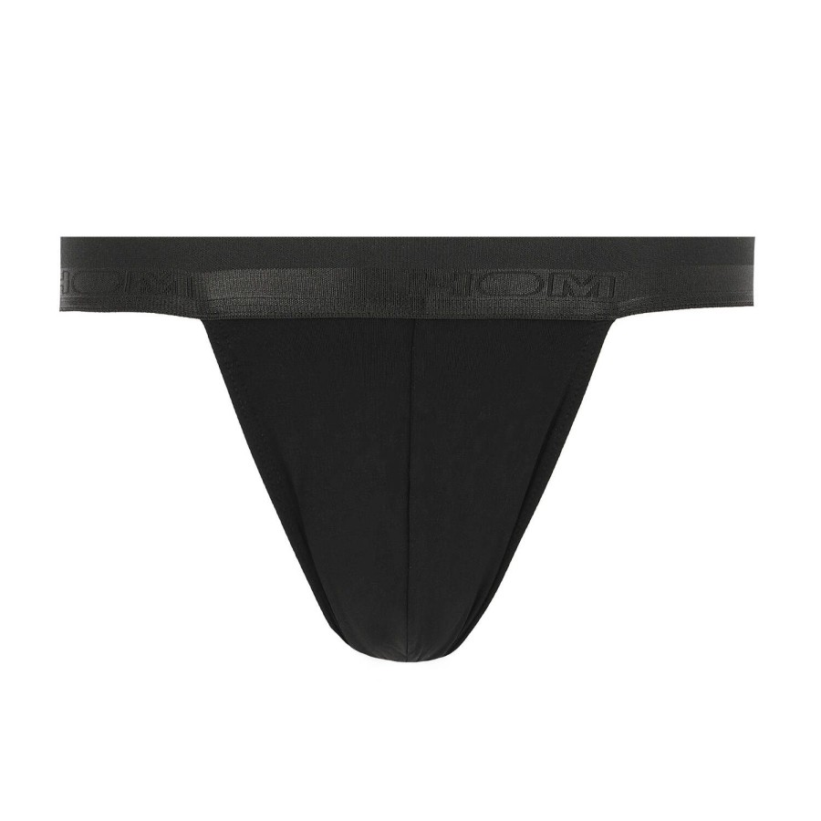 Homme HOM Slip Homme | Slip Echancre Homme En Coton Et Modal Noir