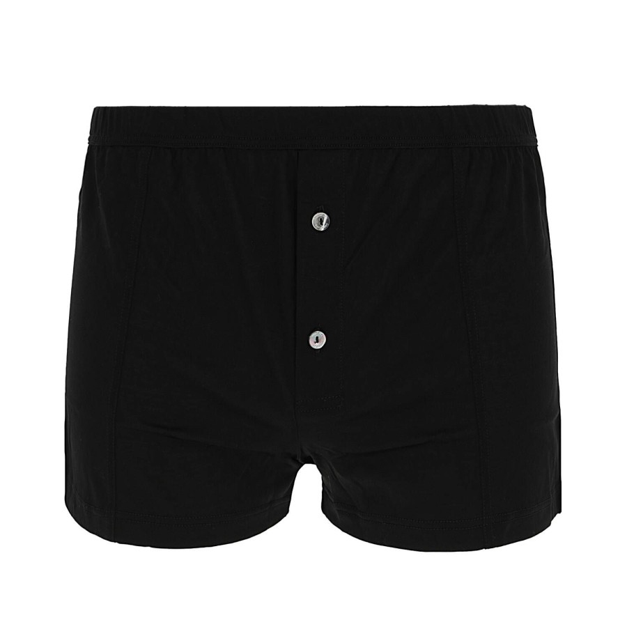 Homme Oscalito Calecon Homme | Calecon Homme En Coton Fil D'Ecosse Noir