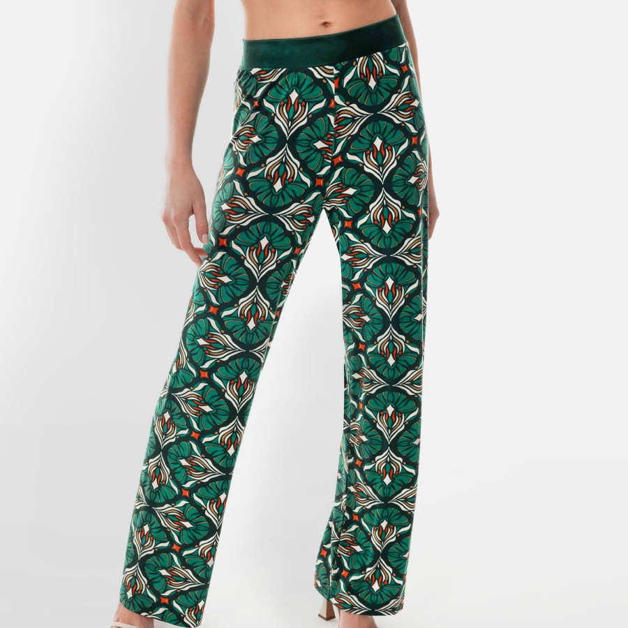 Lingerie De Nuit Mey | Pantalon Lee Green Leaves