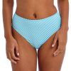 Maillots De Bain Freya Culotte Haute | Bas De Maillot De Bain Culotte Haute Stripe Turquoise