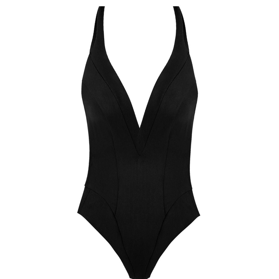 Maillots De Bain Pain de Sucre Sexy / Trikini | Maillot De Bain 1 Piece Decollete Micha Sans Armatures Noir