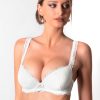 Soutiens-Gorge Aubade | Soutien-Gorge Push-Up En Dentelle Opale