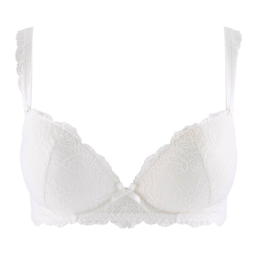 Soutiens-Gorge Aubade | Soutien-Gorge Push-Up En Dentelle Opale