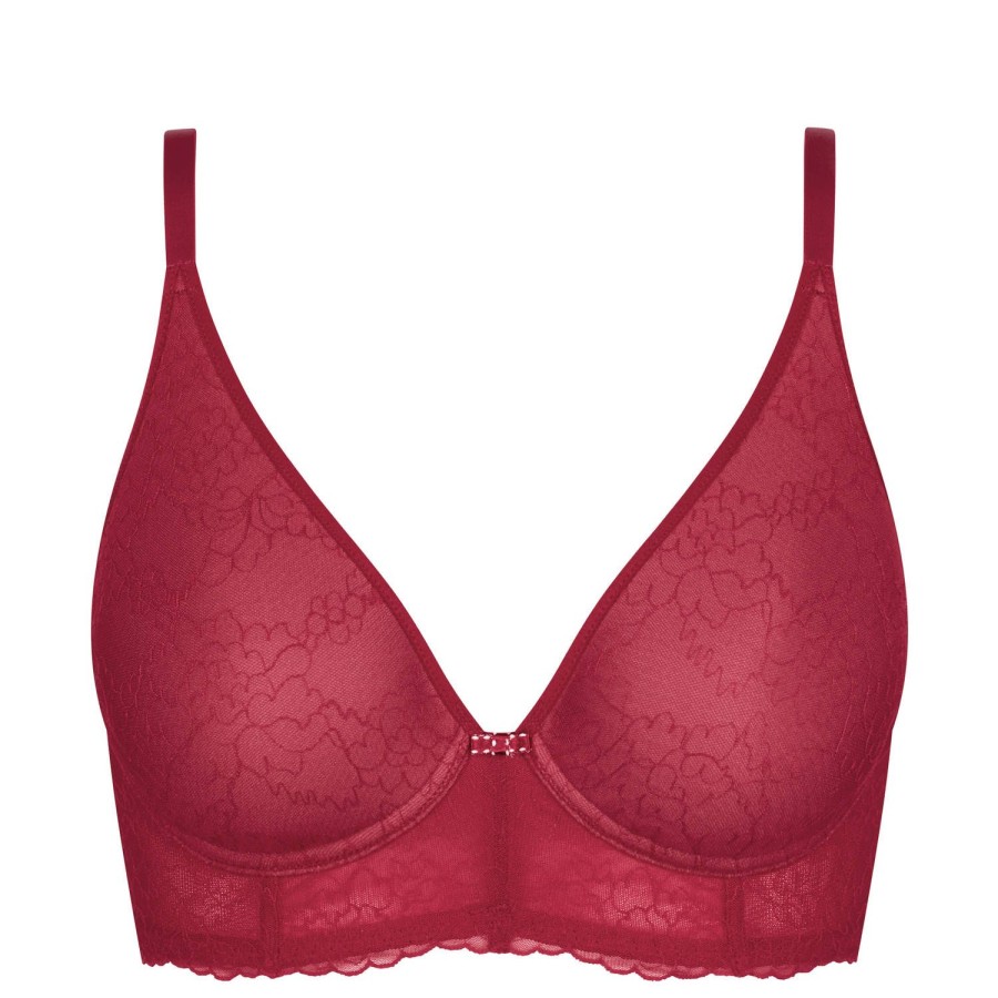 Soutiens-Gorge Triumph | Soutien-Gorge Bustier Moule En Dentelle Rumba Red