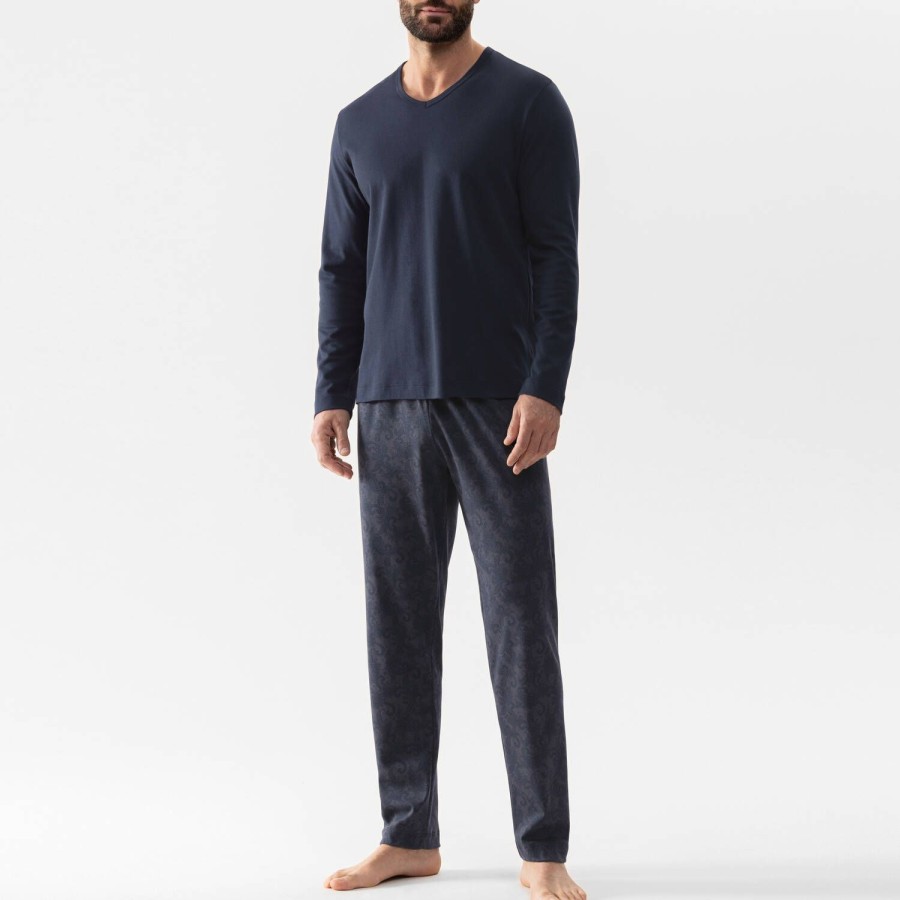 Homme Mey Pyjama Homme | Pyjama Homme En Coton Indigo