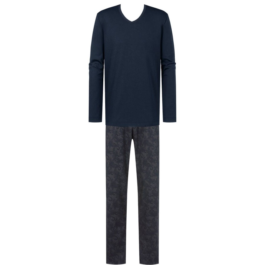 Homme Mey Pyjama Homme | Pyjama Homme En Coton Indigo