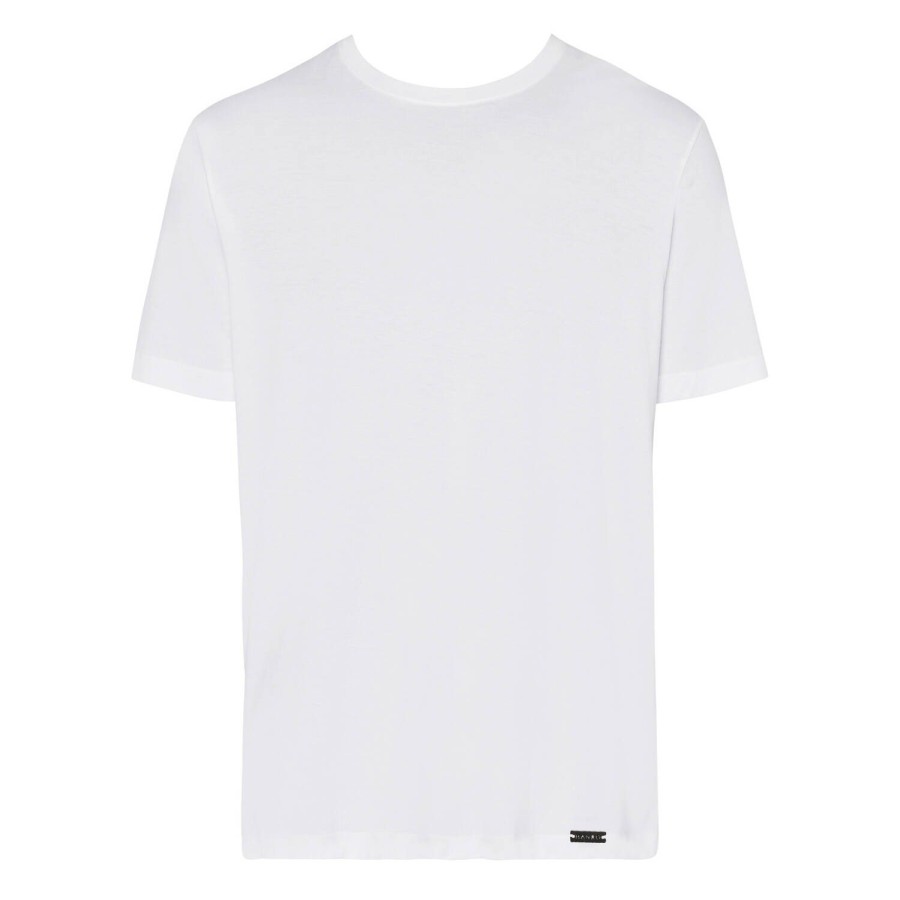 Homme Hanro Ensemble De Detente Homme | T-Shirt Homme En Coton Blanc