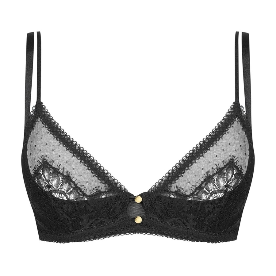 Soutiens-Gorge Maison Close | Soutien-Gorge Ouvrable En Dentelle Noir