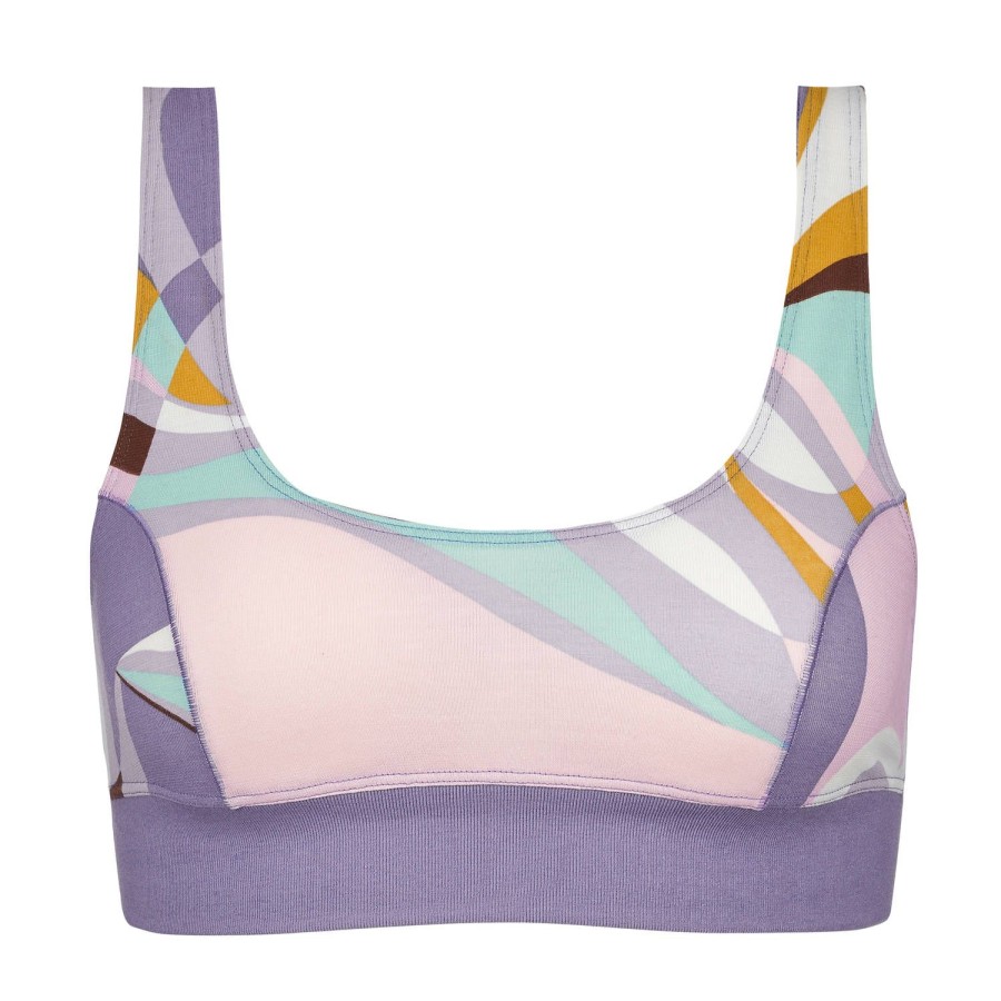 Soutiens-Gorge Calida | Brassiere De Sport En Coton Twilight Purple