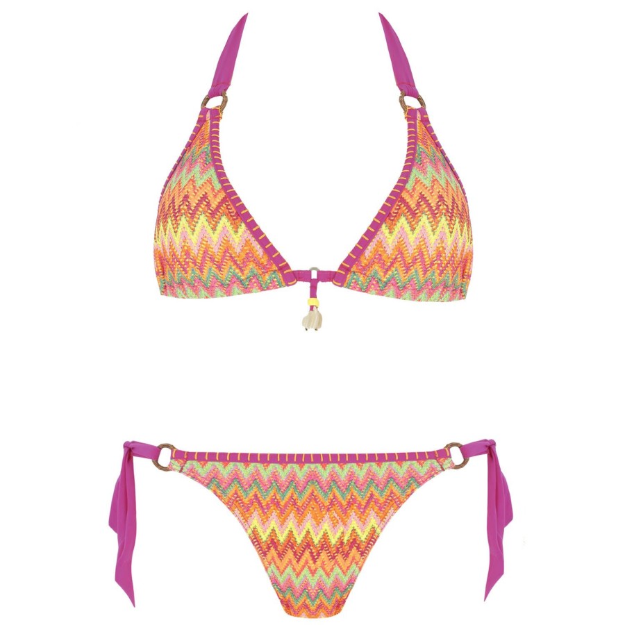 Maillots De Bain Banana Moon Triangle | Maillot De Bain 2 Pieces Triangle Likosima Orange