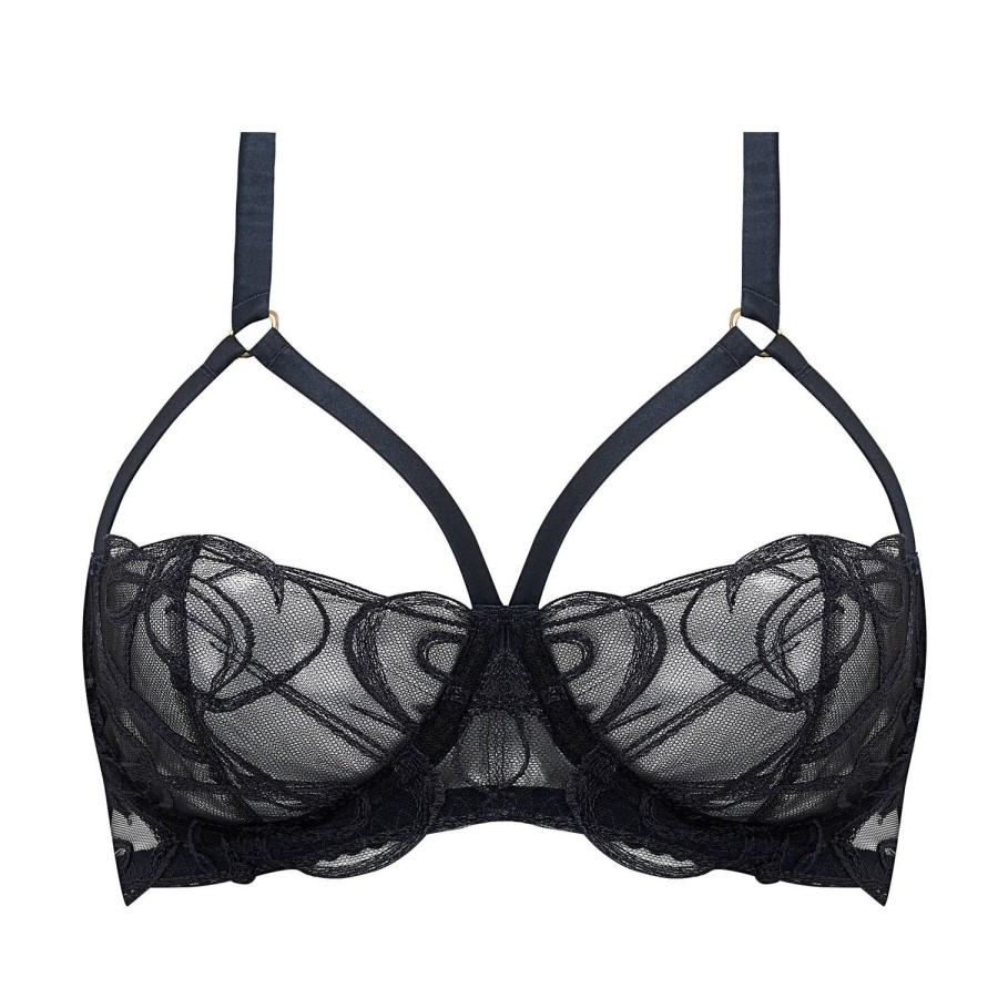 Soutiens-Gorge Fleur of England | Soutien-Gorge Balconnet Ouvert Black