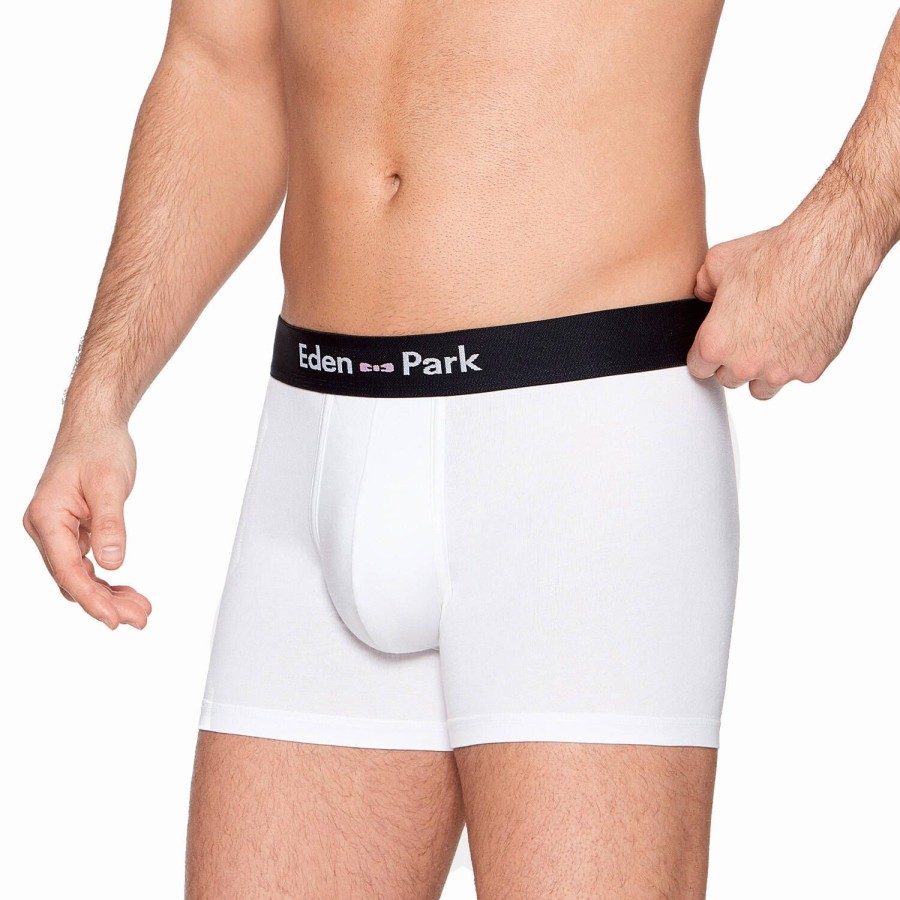 Homme Eden Park Boxer Homme | Boxer Homme En Coton Blanc