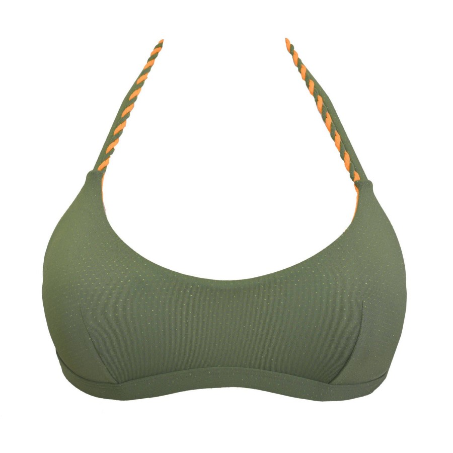 Maillots De Bain Verdissima Brassiere | Haut De Maillot De Bain Brassiere Vert Militaire