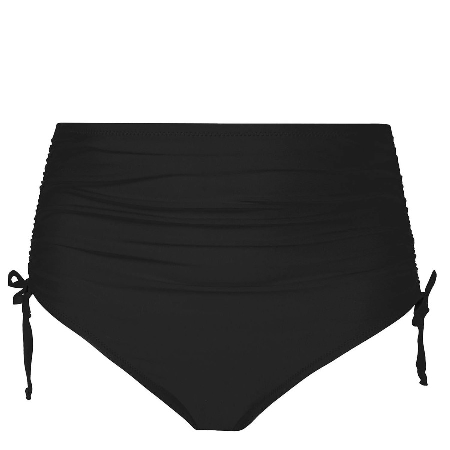 Maillots De Bain Antigel Culotte Haute | Bas De Maillot De Bain Culotte Haute Coulissante Noir