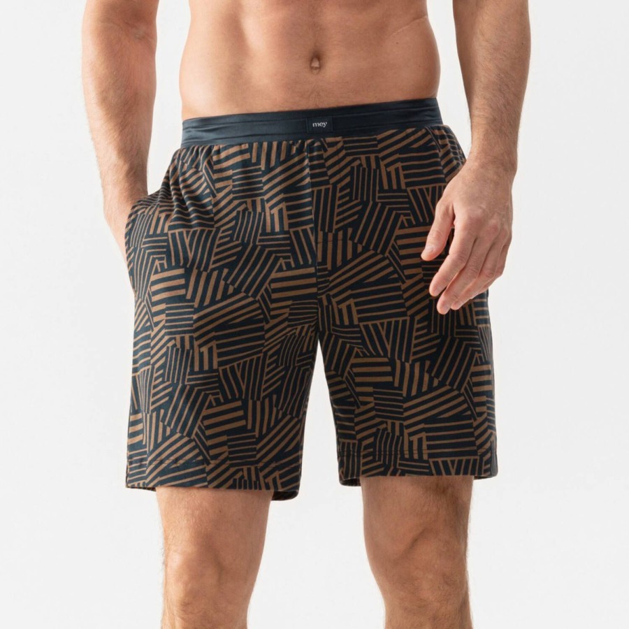 Homme Mey Ensemble De Detente Homme | Short Homme En Coton Mahagoni