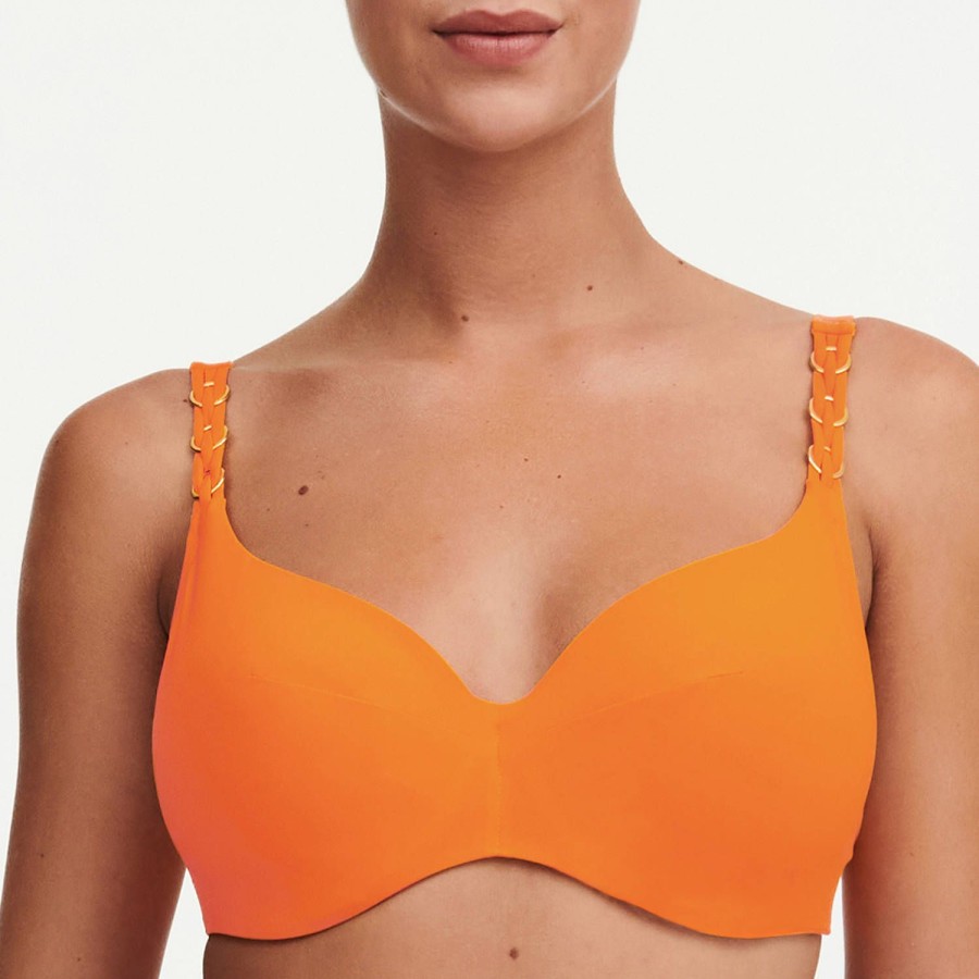 Maillots De Bain Chantelle Emboitant | Haut De Maillot De Bain Emboitant Armatures Orange